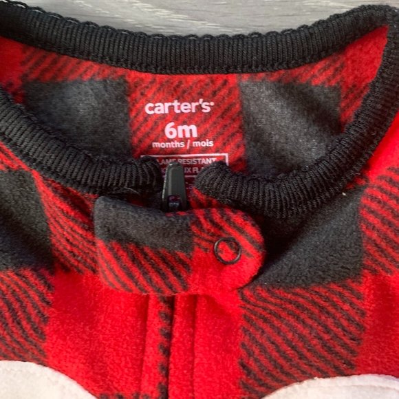 Fleece 6 month zippered onesie - Picture 2 of 3